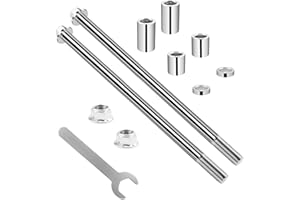 MFC·passion 12mm 240mm Front Rear Wheel Axle with Bushing 30mm 20mm 5mm Compatible with 50cc 110cc 125cc Dirt Bike Moped Scooter QUAD ATV Mini Bike Parts 2PCS