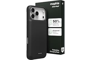 Mophie Juice Pack Battery Case for iPhone 17 Pro Max - Slim Charging Case, Up to 50% Extra Battery Life, High Impact Protection, Magnetic Back for Wallets & Mounts, Sustainable Material, Black