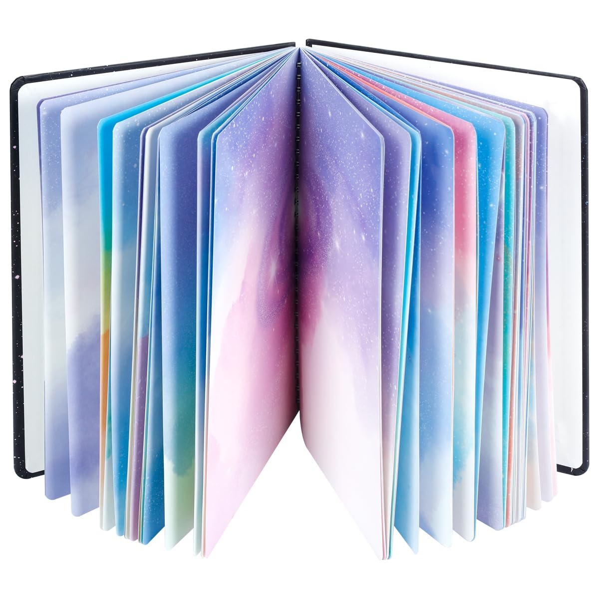 siixu Spiral Colorful Blank Writing Journal for Women, Men, Unique Starry Sky Notebook for Daily Notes, Gratitude, Dreams or Planning, 6.8"x9.8", 128 Pages, Large, Hardcover, Unlined, Galaxy