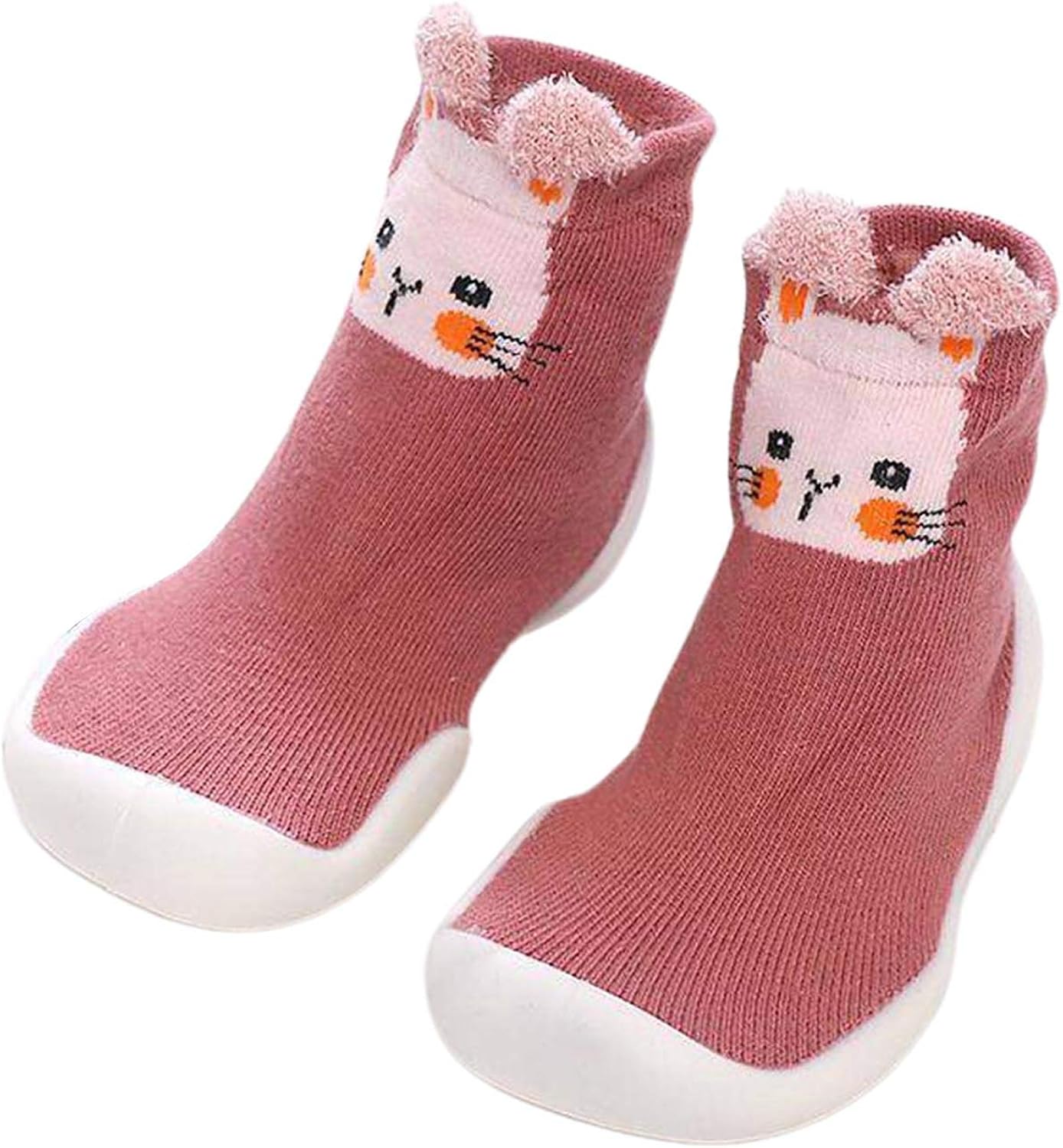 wiFndTu 1 Pair Baby Sock Shoes, Soft Bottom Socks Nonslip High Tube