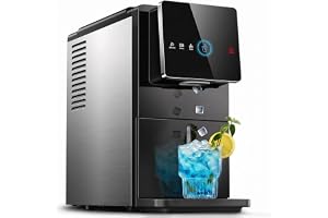Silonn Nugget Ice Maker Countertop, Auto Drop Ice, Self Cleaning Ice Machine, 40 lbs/24H Soft Chewable Ice, Self Dispensing Nugget Ice Maker for Home, Kitchen and Party