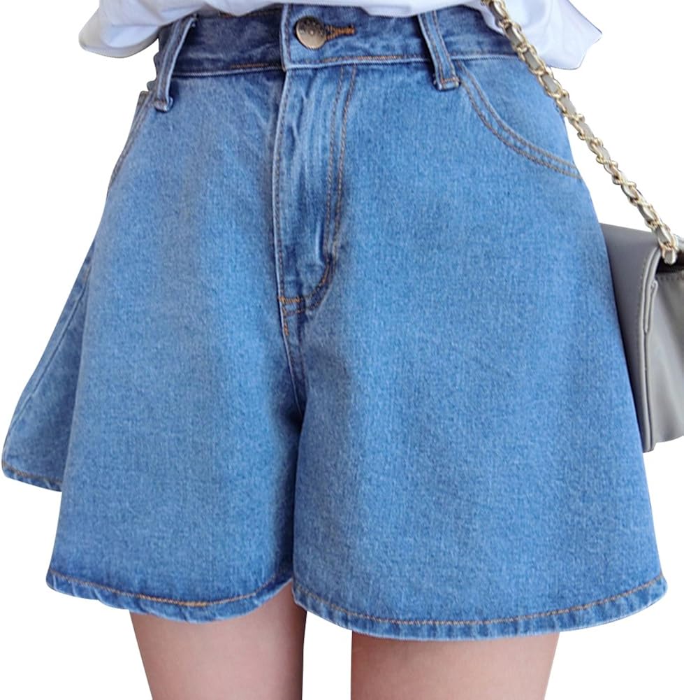 wide leg short jeans