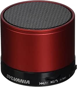Amazon.com: Sylvania SP631-Red Portable Bluetooth Speaker with FM Radio ...