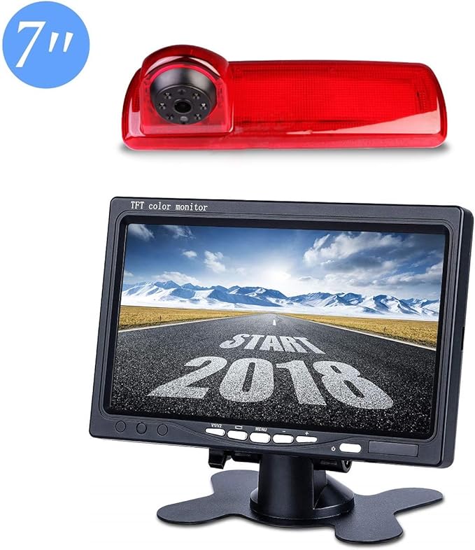 HD 720p Telecamera Retromarcia per Furgone Con Luci Led Terzo Stop Posteriore Telecamere posteriori per Ford Transit Connect Wagon XLT Transporter Minivan 2014 – 2017