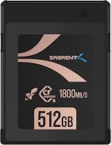 Sabrent Rocket CFX Pro CFexpress Type B 512GB Memory Card 1800MB/s R 1700MB/s