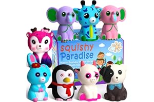 POKONBOY Jumbo Squishies Slow Rising, 8 Pack Animal Squishy Toys Cream Scented Squishies Pack Stress Relief Super Soft Squeeze Kawaii Cute Squishy Slow Rising for Kids