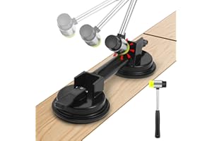 New Floor Gap Fixer Tool Includes Enhanced Floor Suction Cup with Hammer Target & Rubber Mallet for Laminate Floor Gap Repair