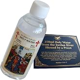 Holy Land Market Catholic Holy Water Bottle, Jordan River, Baptism, Blessed | Blessed by a priest and sealed. Water from the Jordan River. For baptism and blessing.
