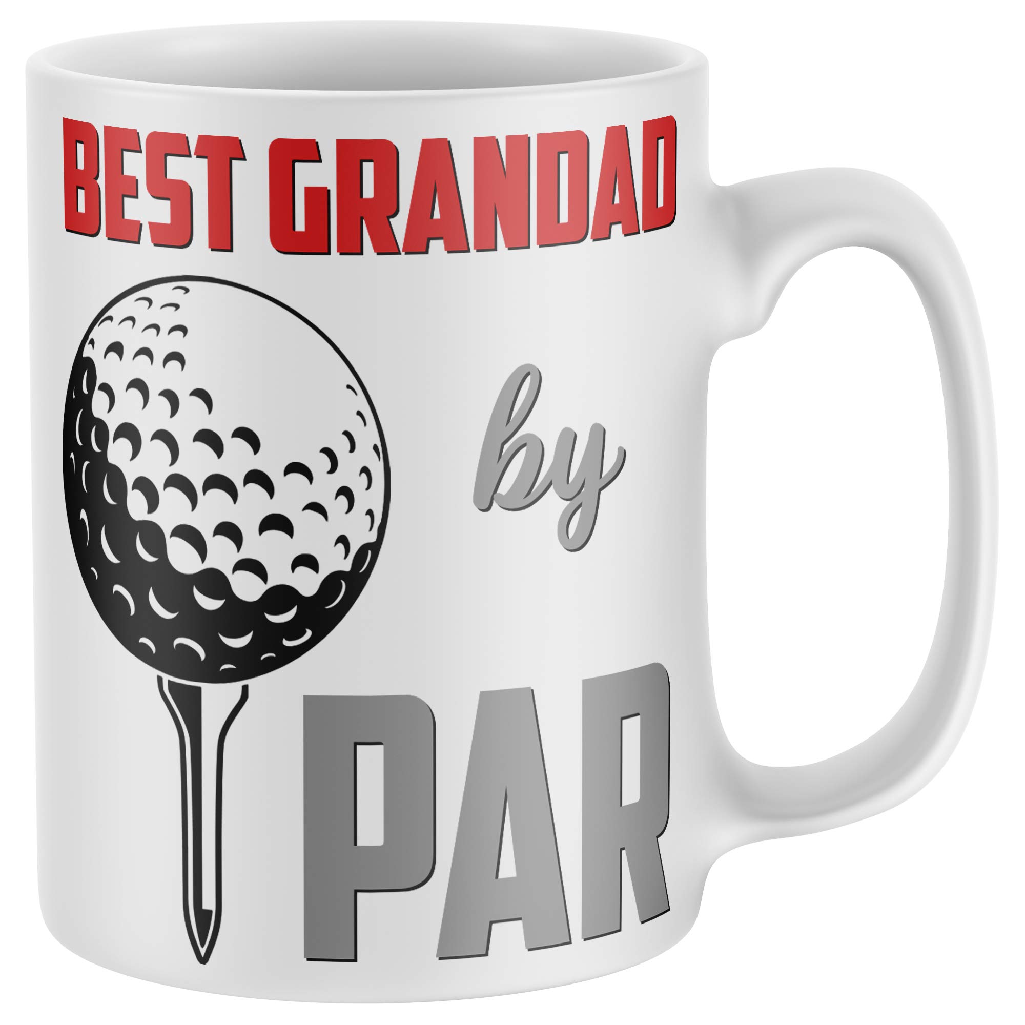 Purple Print House Golf Gifts for Grandad, Golf Mug, Funny Novelty Mugs, Idea Ceramic Dish Washer Safe, White, One Size