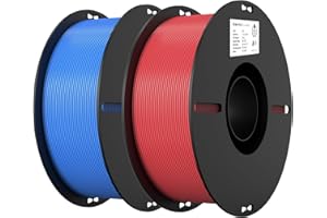 Creality PLA Filament 1.75mm PLA 3D Printer Filament, 2kg Cardboard Spool (4.4lbs), Dimensional Accuracy +/- 0.02mm, Fit Most FDM Printer (Red & Blue 2-Pack)