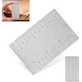 TitTees 3'' Pocket Rule Tool, Durable Stainless Square Edged Precision Ruler, Versatile &amp; Matte Finish Woodworking Rulers w/Graduations On All Four Edges for Easy Readability, Easy-to-Use Marking Tool
