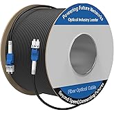 100M/328FT LC to LC Armored Outdoor Fiber Optic Cable, Single Mode Duplex 9/125&mu;m SMF Fiber Patch Cord, OS1/OS2 Compatible, Black LSZH Jacket, Uniboot Jumper for FTTH, Data Center, Long-Distance Use