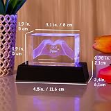 Ornalrist Crystal Best Mum 3D Heart Glass Night Light Gift view 4