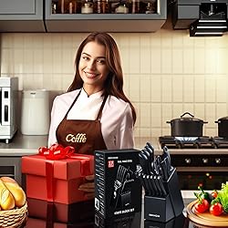 RAXCO Knife Set,Kitchen Knife Set With Block Knife