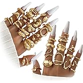 ZOVOLI 31 Pcs Chunky Gold Rings Fashion Stackable Rings for Women Statement Womens Rings Set Knuckle Band Ring Jewelry Gifts