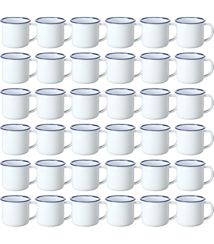 Amazon.com | Masterpiece Plastic 8oz Coffee Cups, White w/Silver Rim 8 Per  Pack: Masterpiece Mugs: Coffee Cups & Mugs