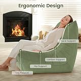 Vesgantti Togo Fireside Lounge Chair Soft Suede Green Premium Foam view 4