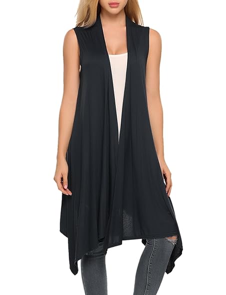 sleeveless cardigan vests for women for women black