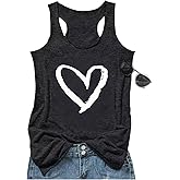MQSVPUT Womens Tank Tops Summer Racerback Graphic Tanks Beach Vacation Tops Loose Running Athletic Sleeveless Shirt Cami