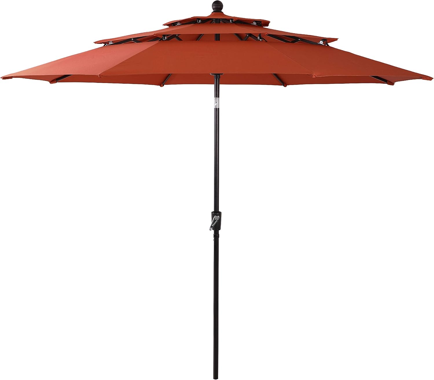 Amazon Com Phi Villa 10ft 3 Tier Auto Tilt Patio Umbrella Outdoor Double Vented Umbrella Orange Red Garden Outdoor
