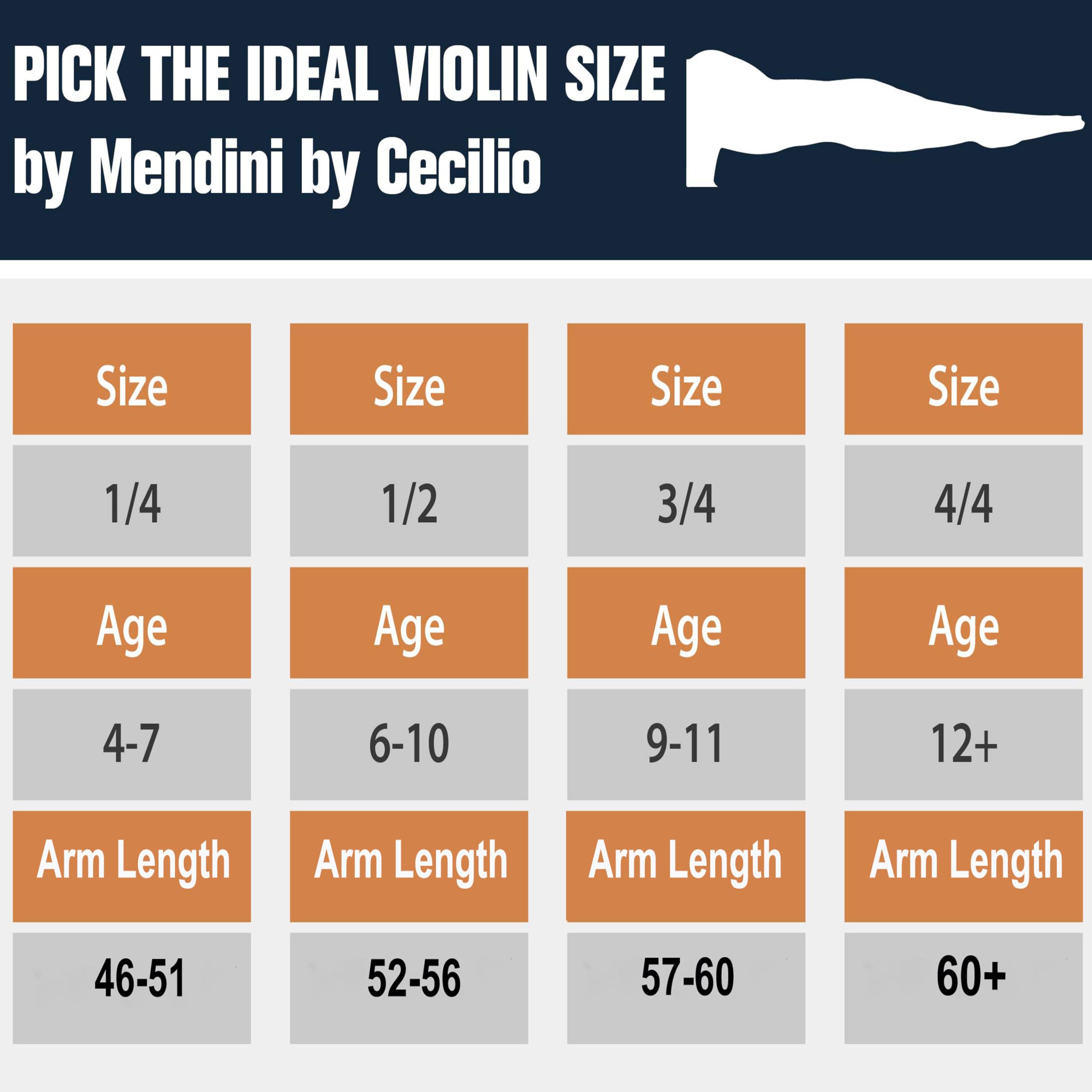 Mendini By Cecilio Violin 4/4 Full Size For Beginners - Fiddle Solidwood Kit with Hard Case - Acoustic Violins with Bow, Rosin, Tuner, Extra Strings & Bridge, Shoulder Rest and Lesson Book
