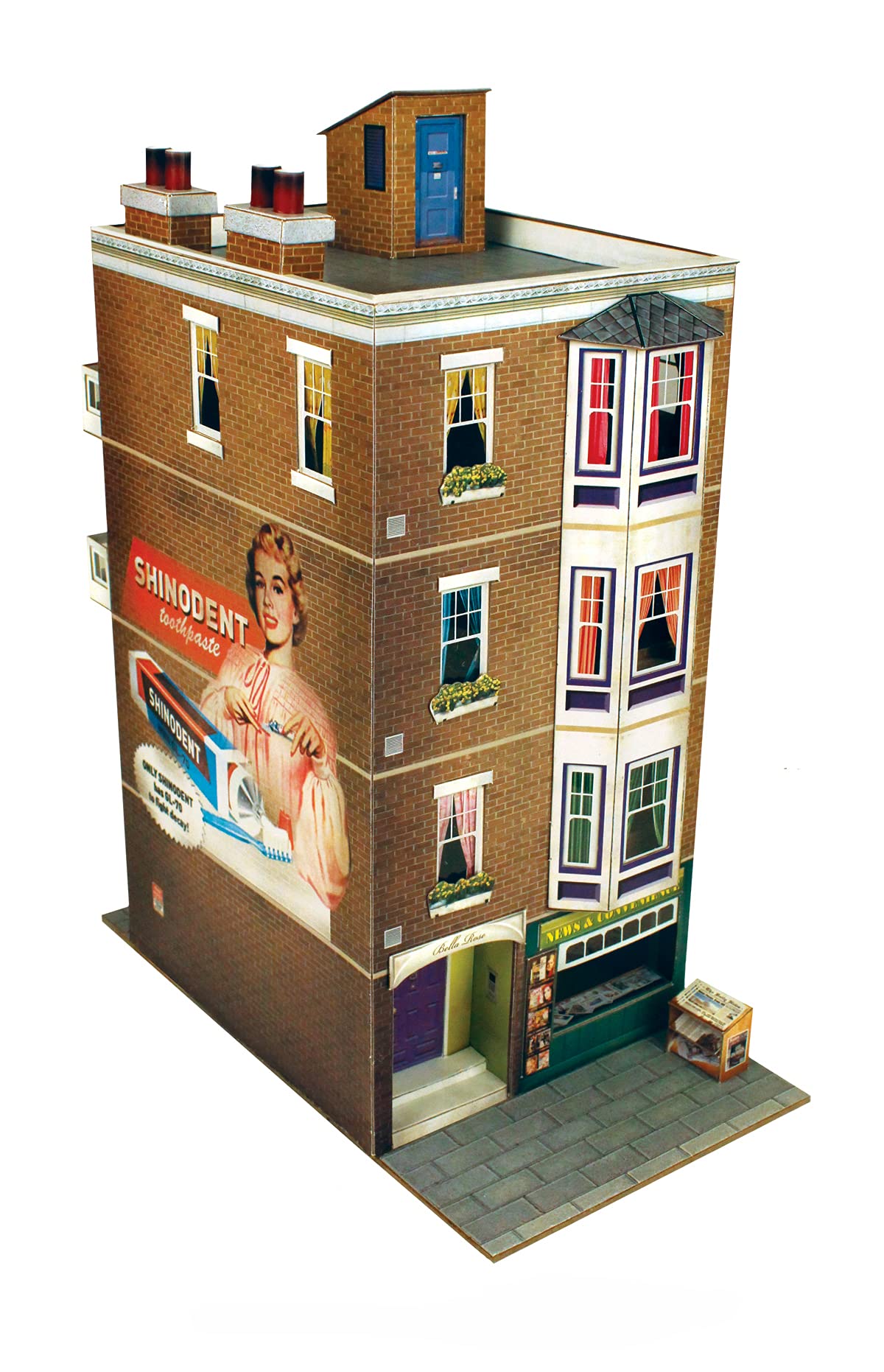 The CityBuilder O Gauge 7mm 1:43 Scale Model Railway Building Apartment Building Kit by SAM Toys