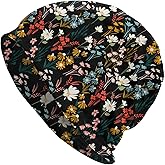 Floral Vines Berry Beanies Slouchy Bonnet Hat Chemo Skullies Cap Casual Beanies Hat for Women Men