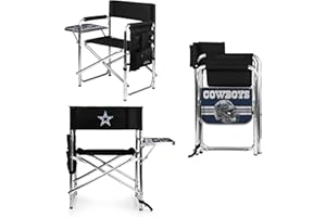 PICNIC TIME NFL Unisex-Adult NFL Sports Chair with Side Table, Beach Chair, Camp Chair for Adults