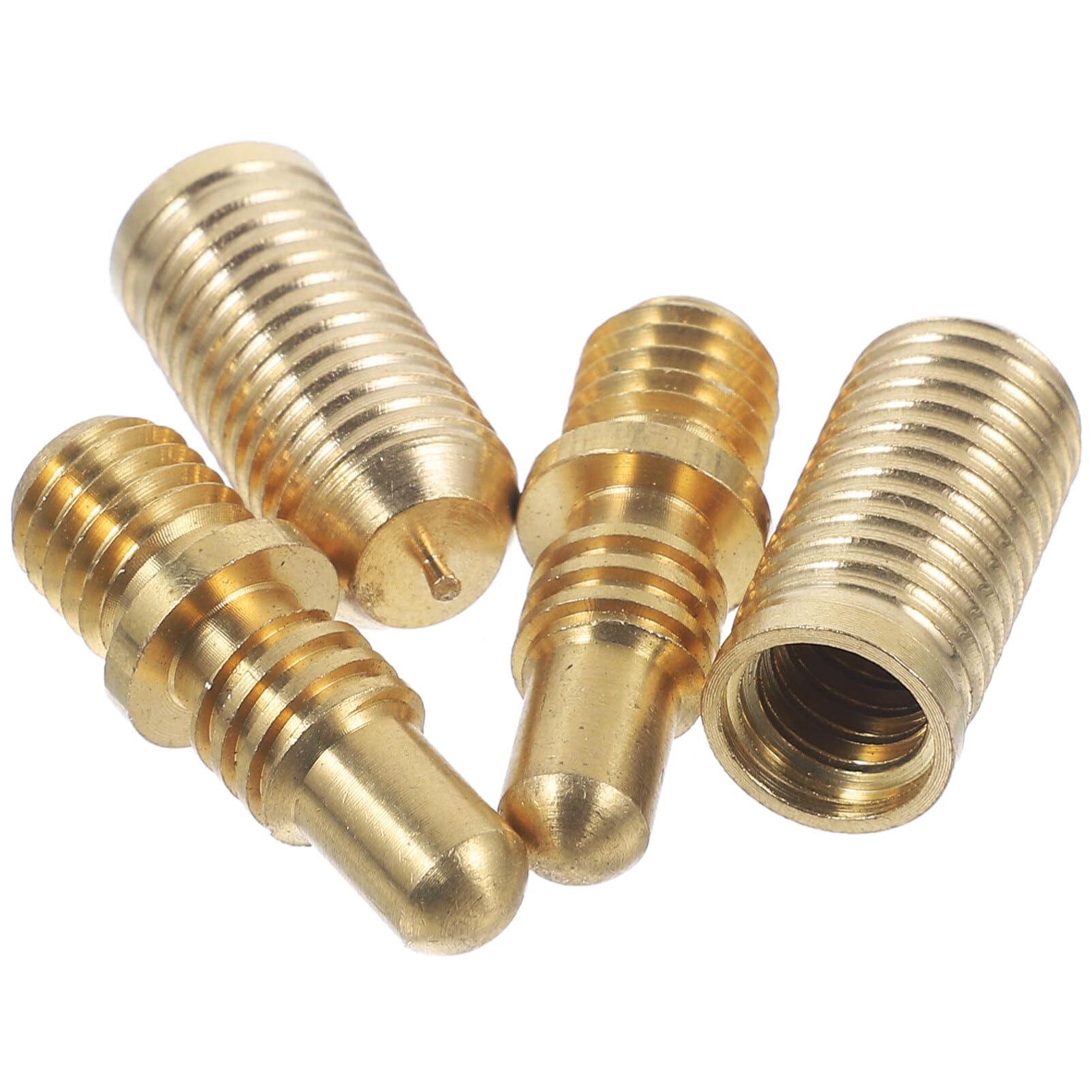 Toyvian Pool Cue Joint Screws 2 Sets Billiard Cue Extension Rod Connector Screws Copper Hardware for Repair and Assembly