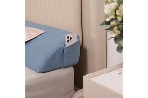 Aurako Full Size Bed Wedge Pillow Headboard Pillow Mattress Wedge Bed Gap Filler Triangle Memory Foam Wedges Body Positioners for Sleeping Body Lumbar Backrest Reading Bolster Pillow