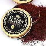 Golden Saffron, Finest Pure Premium All Red Saffron Threads, Grade A+, Highest Grade Saffron For Tea, Paella, Rice, Desserts,