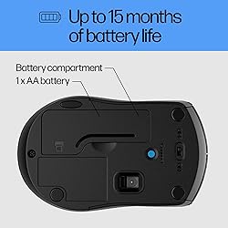 HP X3000 G2 Wireless Mouse - Ambidextrous 3-Button