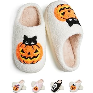 DIROYO Cute Fuzzy Slippers for Women Men Soft Cozy House Slippers Warm Home Slip on Plush Memory Foam House Slides Shoes for