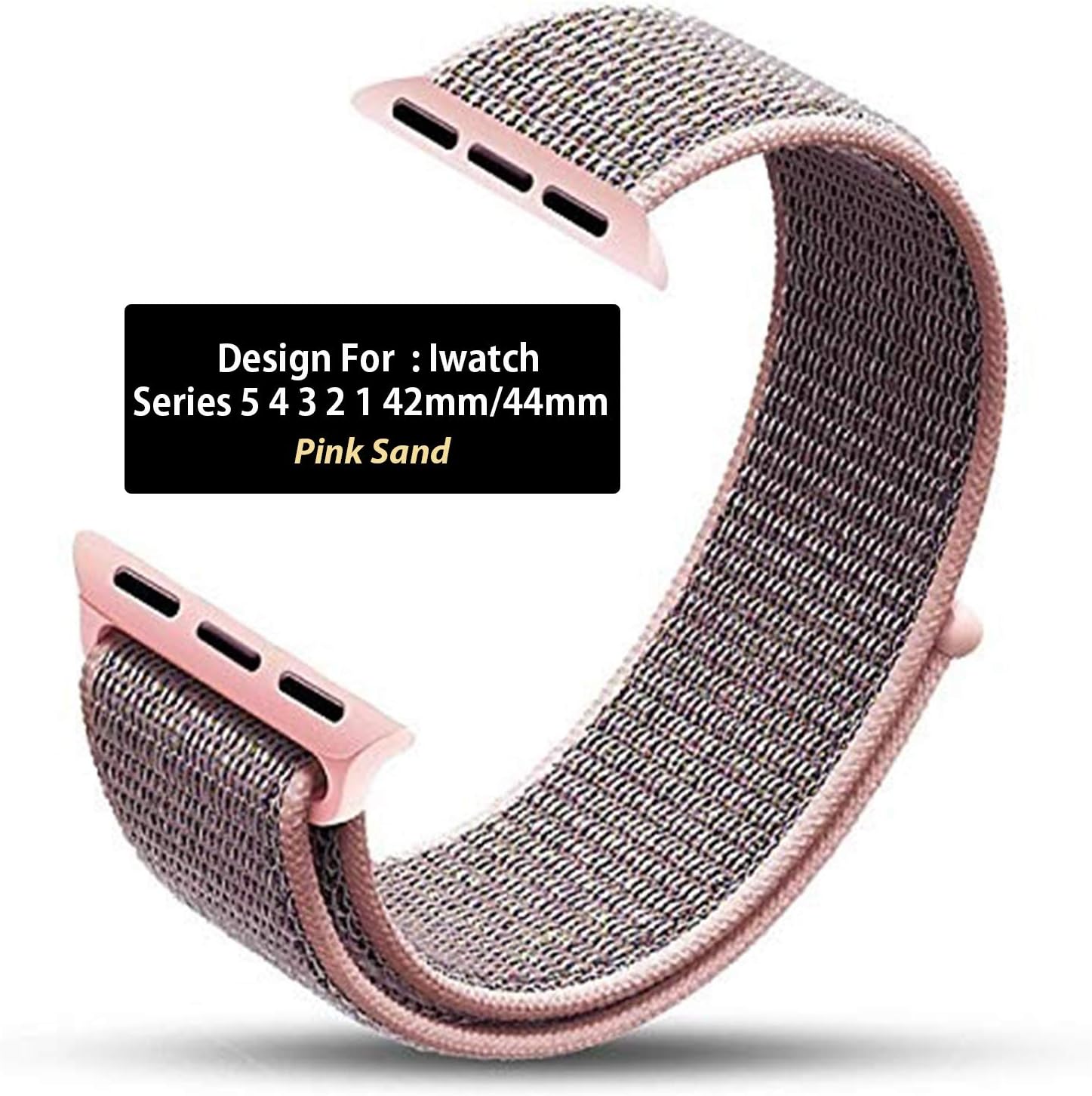 Niyo Nylon Band Compatible with Apple Watch Series 5, Series 4, Series 3, Series 2, Series 1, (Watch Not Included)