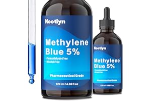 NOOTLYN Methylene Blue Drops 5%, 99.99% Purity USP Pharmaceutical Grade Solution for Humans, No Formaldehyde & No Alcohol, 4.06 OZ FL