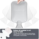 BOLEi 2L Hot Water Bottle with Faux Fur Cover Grey Leakproof Winter Warmer view 4