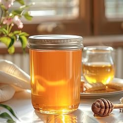 ComSaf Mason Jars 16 oz with lids - 4 Pack, Pint