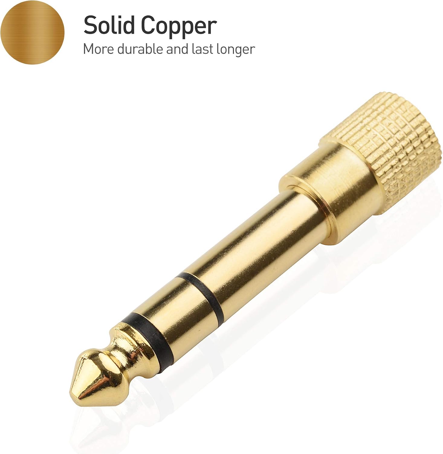 Cable Matters 5-Pack Headphone Adapter, Headphone Jack, 3.5mm to 6.35mm, 6.35mm to 3.5mm Adapter, Gold - Image 4