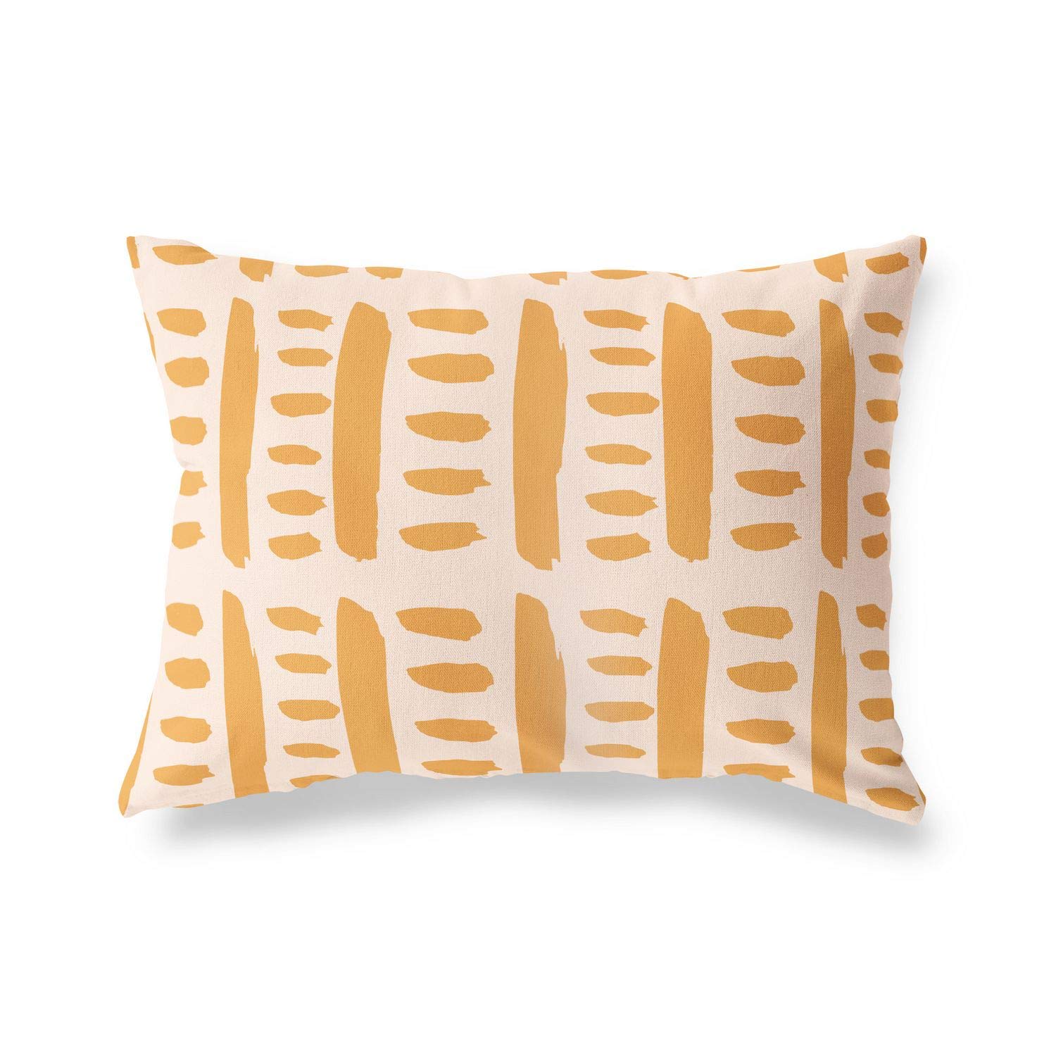 BonaMaison Decorative Cushion Cover, Orange-Off White Throw Pillow Covers, Home Decorative Pillowcases for Livingroom, Sofa, Bedroom, Size: 45X60 Cm - Designed and Manufactured in Turkey