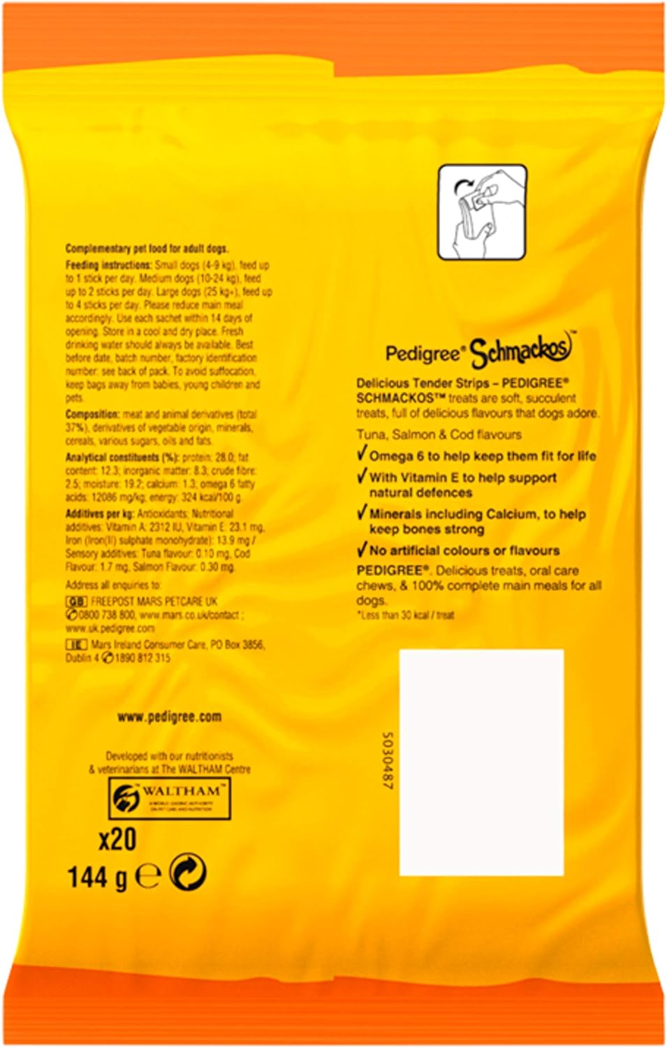 Pedigree Schmackos Fish Mix - Dog Treats - Variety of Fish Flavours - 180 Stripes (Pack of 9), 87.78 g (Pack of 9) - Image 3