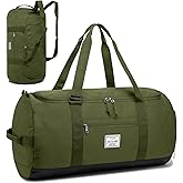Lyweem Travel Duffel Bag for Men Duffle Bag Large Size for Women Weekender Overnight with Shoes Compartment Multifunctional Gym Bags 60L, Green
