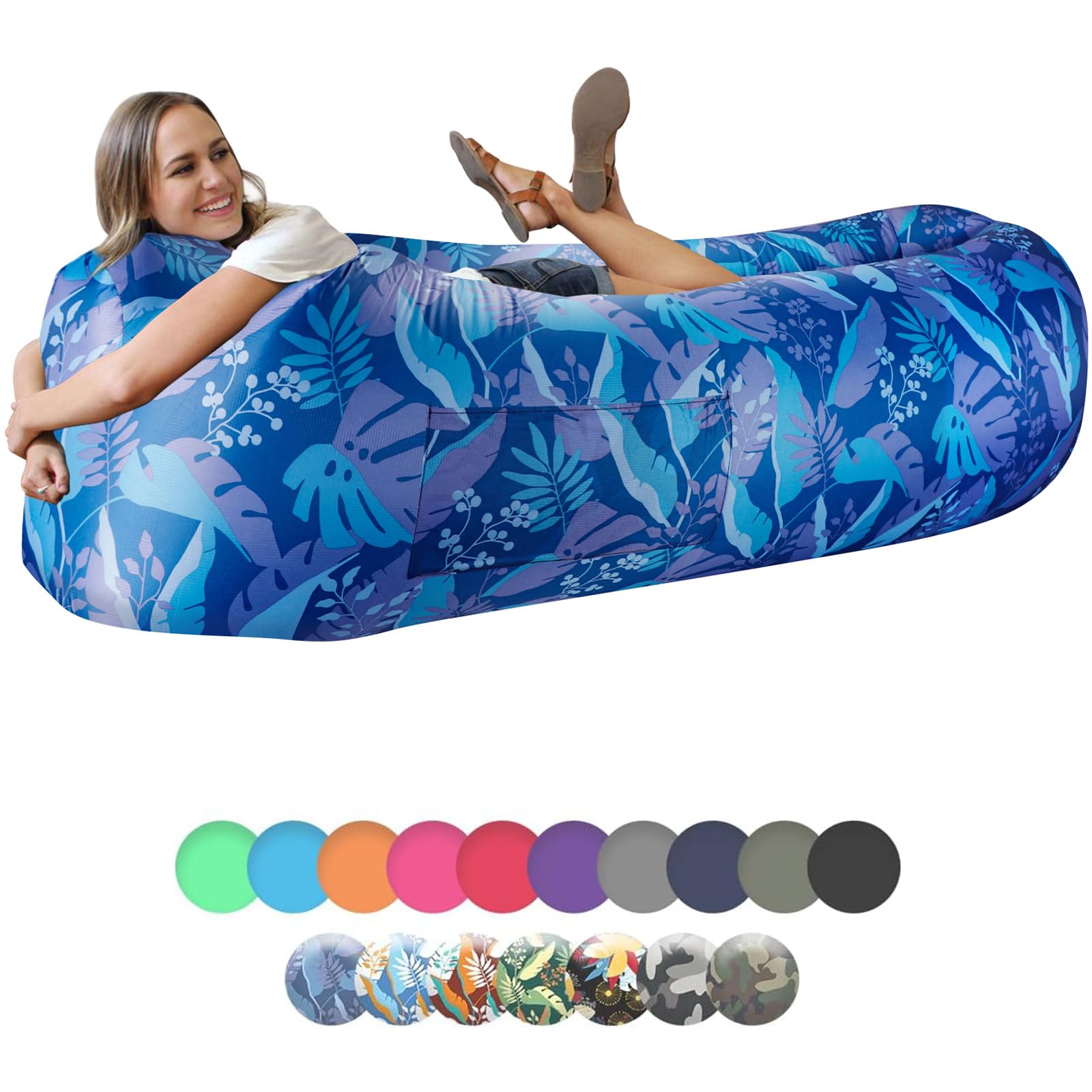 Photo 1 of WEKAPO Inflatable Couch Air Lounger Chair - Camping & Beach Accessories, Portable Blow up Sofa for Hiking, Lawn, Indoor/Outdoor Movies & Music Festivals. Lightweight and Easy to Set Up Air Hammock