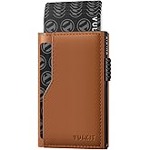 VULKIT Card Holder Wallet with Double ID Windows RFID Blocking Pop Up Wallet Minimalist Design for 12 Cards