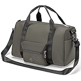 For United Airline 17x10x9 Inches Personal Item Underseat Travel duffle bag, ports Tote Gym Bag,Shoulder Weekender Overnight Bag (Grey)