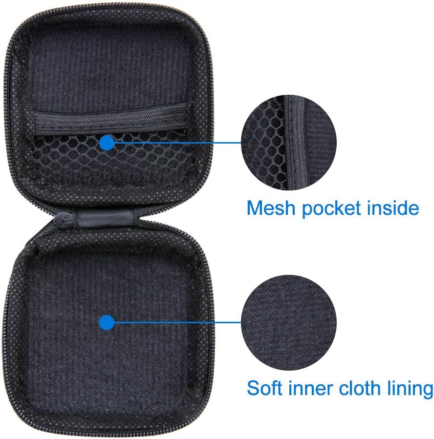 Headphones Case, Portable Storage Bags Travel Carrying Case for Bluetooth Wireless Headphones, Cords, Cable, iPhones Earbuds, Charger, Airpods, USB Flash Driver, MP3(Square): Home Audio & Theater