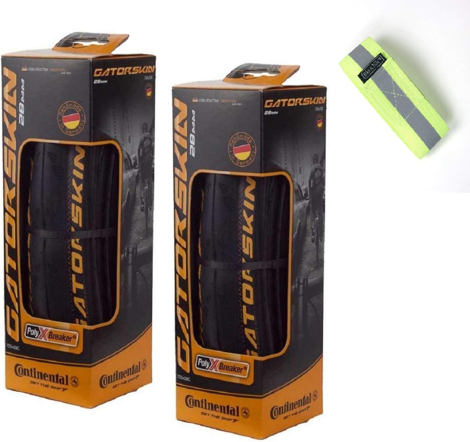 Bike A Mile Continental GatorSkin Bike Tires Folding tire - with Reflective Armband