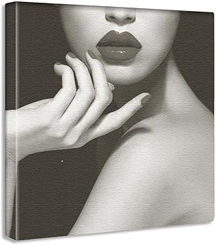Amazon Co Jp モノクロ セクシー アートパネル 30cm 30cm 日本製 ポスター おしゃれ インテリア 模様替え リビング 内装 女 唇 ファッション ファブリックパネル Pho 1610 002 ホーム キッチン