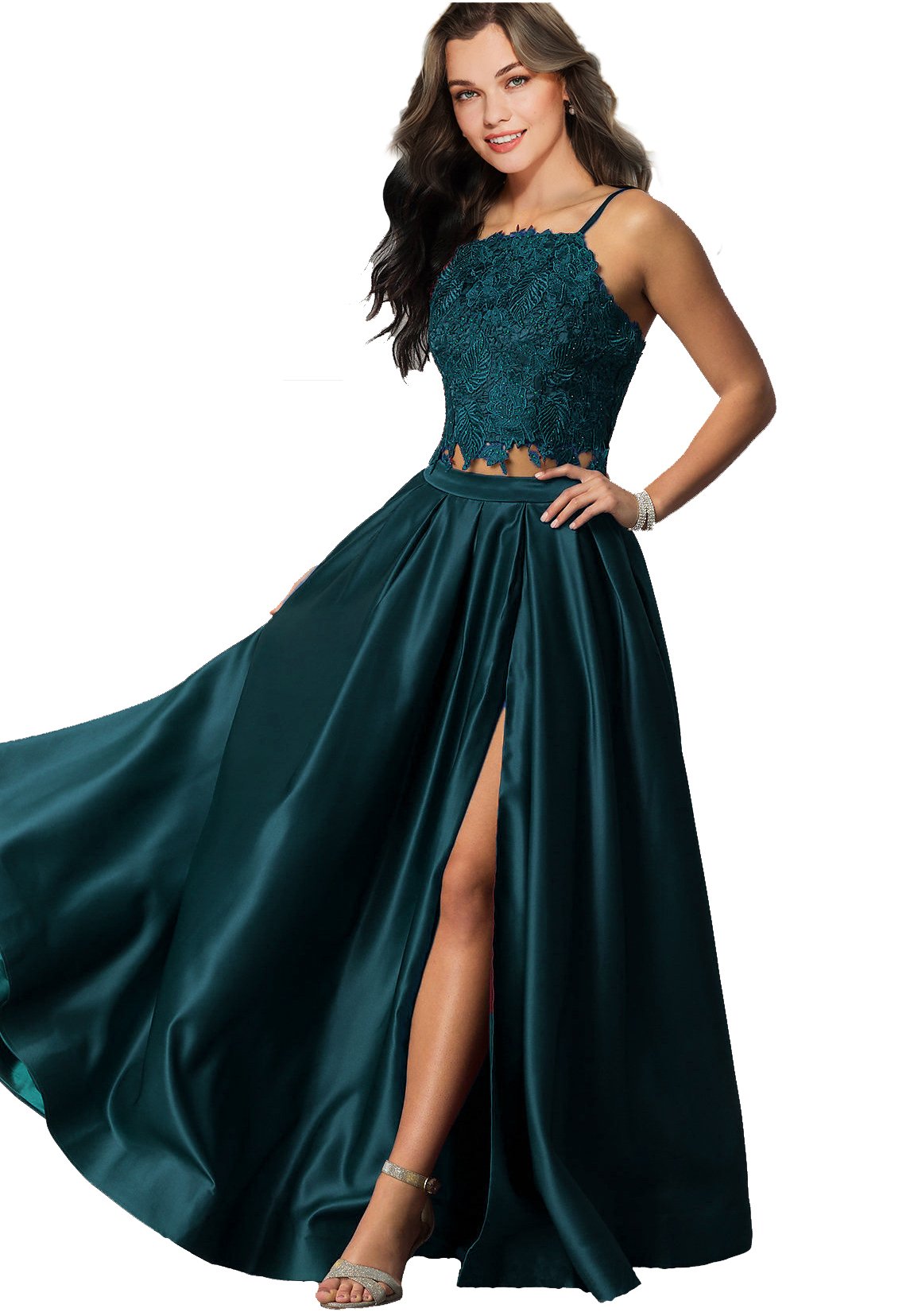 Lily Wedding Women's One Shoulder Satin Prom Dress Long Evening Gown