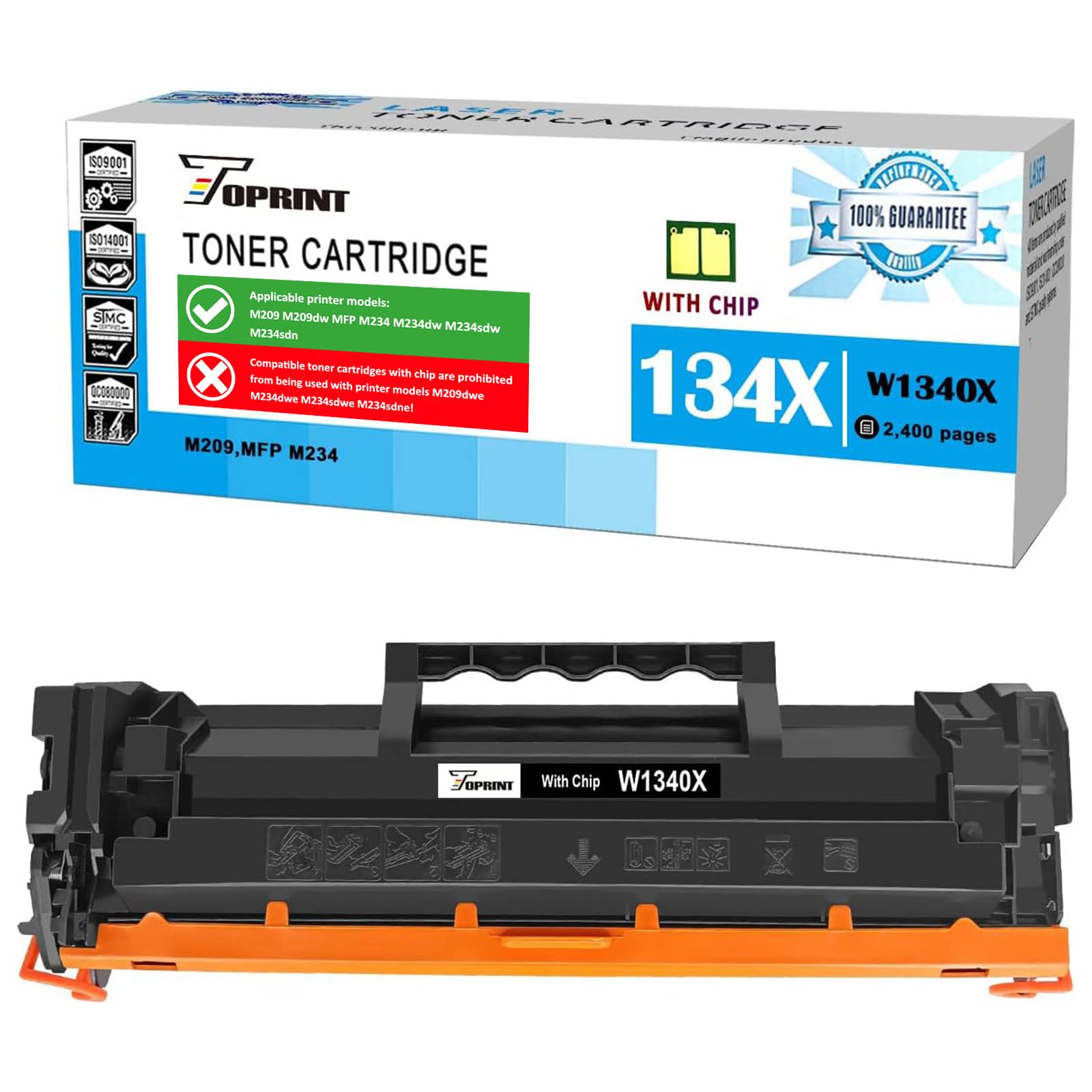 Photo 1 of [with CHIP] 134X W1340X ( 134A W1340A ) Compatible Toner Cartridge High Capacity for M209 M209dw M209d M207 M207dw MFP M234 M234dw M234sdw M234sdn, Not Compatible with Printers that have an "e" Suffix