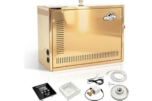 9KW Commercial Self-Draining Steam Generator Shower System Home Steam Bath Spa Generator 30 min to 12 Hours with Auto Drain 9